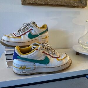 CI0919-118 Nike Air Force 1 Shadow Sneaker in Summit White